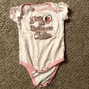 Baltimore orioles onsie size 3/6 months